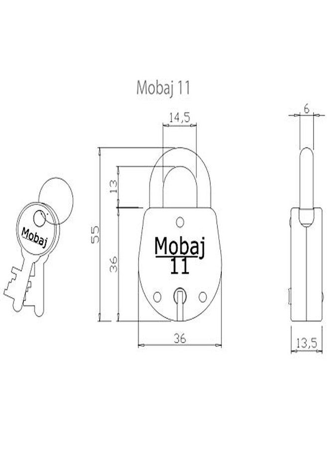 Mobaj No.11® (Size-11MM)(Grey, Green, Black & Red Colour)(Material-Mild Steel) - Image 4